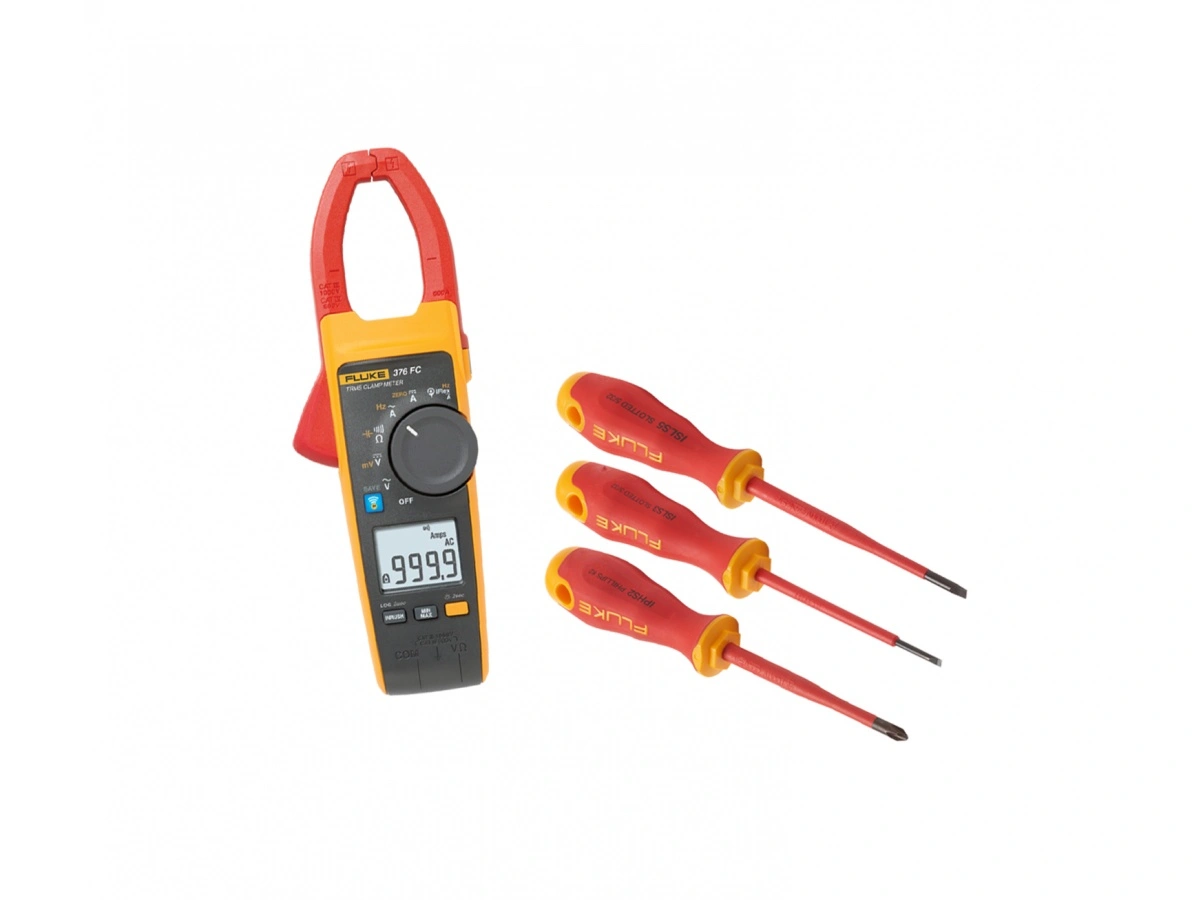 Комплект Fluke IB376L - токоизмерительные клещи Fluke 376 FC с набором отвёрток
